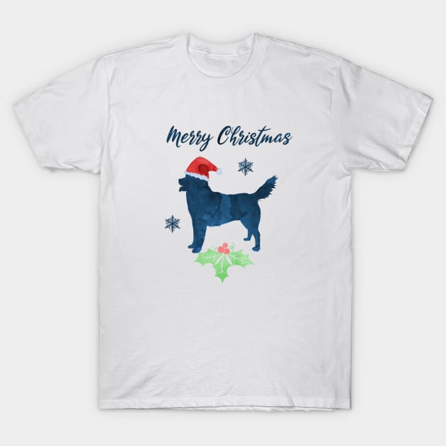 Merry Christmas Husky Art T-Shirt by TheJollyMarten